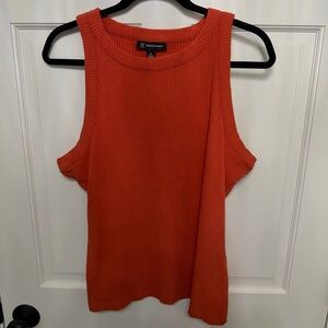 Ribbed burnt orange tank top